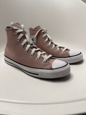 Converse High Top Sneakers in Blush Pink and White